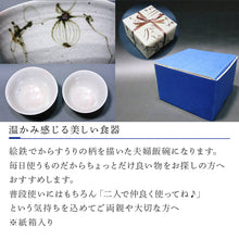 画像をギャラリービューアに読み込む, 唐津焼 絵唐津夫婦飯碗(からすうり) お祝い 結婚 ペア 茶碗 ギフト
