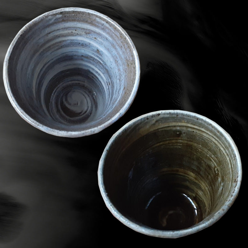 唐津焼 刷毛目ビアカップセット 食器 うつわ 器 ビールグラス フリー