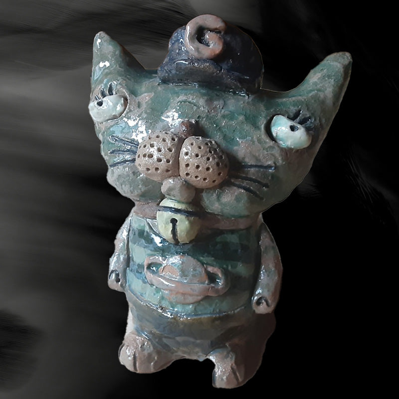 唐津焼 鈴猫シリーズ(惑星) 猫 ねこ ネコ 置物 飾り かわいい おもしろ